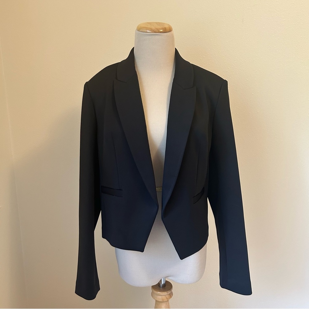 Express Black Tailored Blazer with Notched Lapels